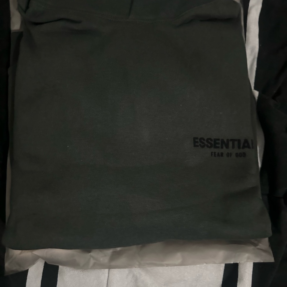 Fear of God Essentials Olive Hoodie